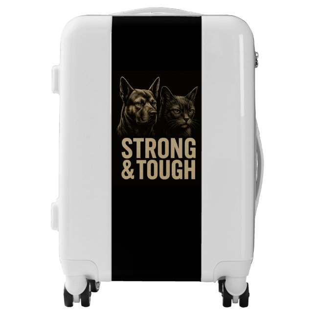 Strength & Resilience: Bold Pet Art Luggage (Front)