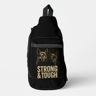 Strength & Resilience: Bold Pet Art Sling Bag
