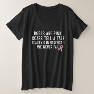 Strength, Scars & Survival Breast Cancer Awareness Plus Size T-Shirt