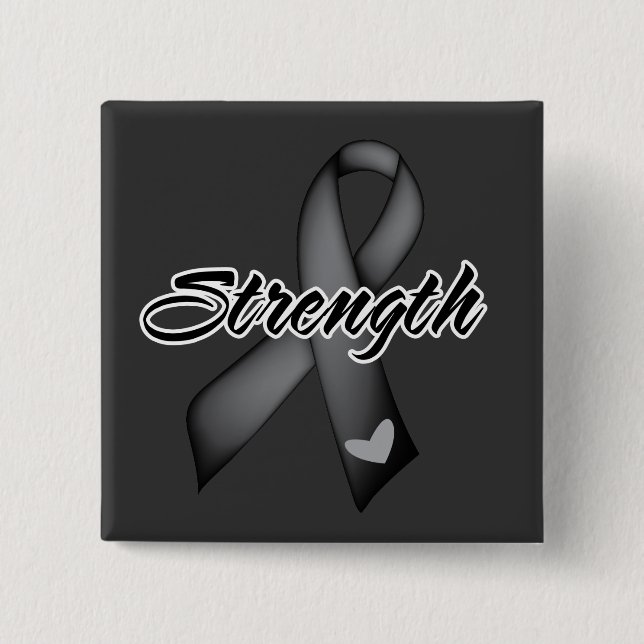 Strength - Skin Cancer Pinback Button (Front)