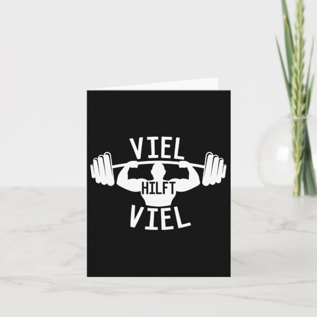 Strength Sports viel Hilft Viel' Saying Workout Fi Card (Front)
