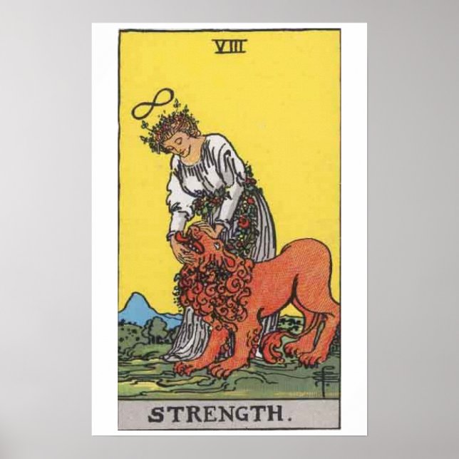 Strength Tarot Card Poster (Front)