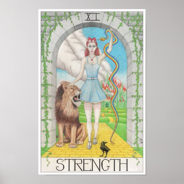 Strength tarot card poster (Front)