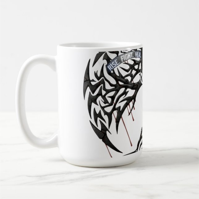 Strength Through Pain – Motivational Quote Drinkin Coffee Mug (Left)