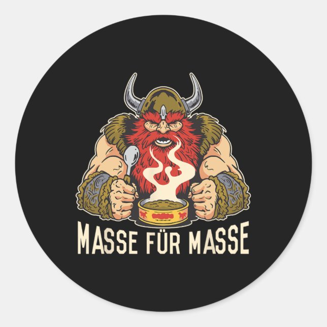 Strength Training m For M' Viking Biceps Workout F Classic Round Sticker (Front)