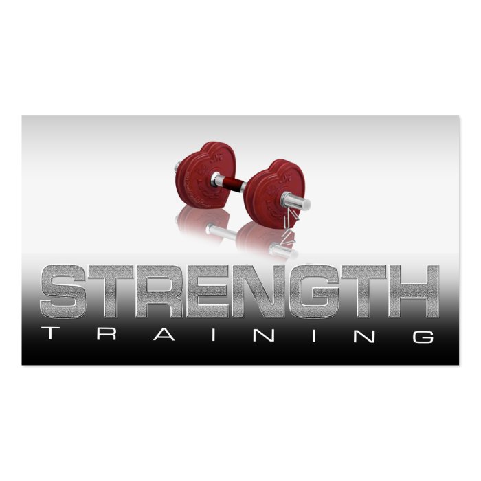 Strength Training Schedule Card Business Card