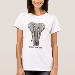 Strength Wisdom Grace Elephant T-Shirt