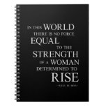 Strength Woman - Inspirational Quote Notebook Gift at Zazzle