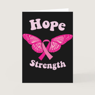 Strength Women Cancer Awareness Breast Cancer  Thank You Card