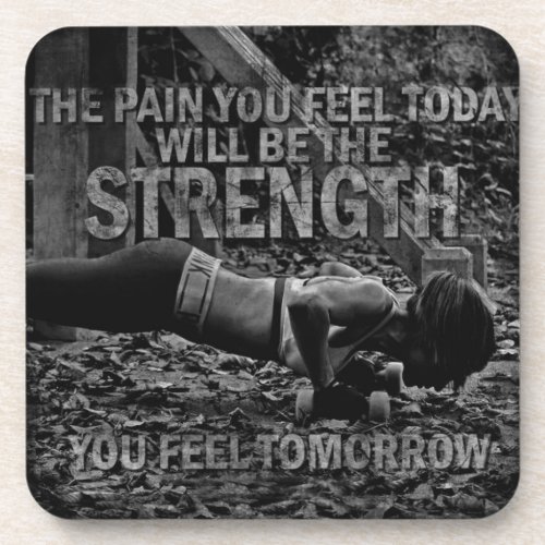 STRENGTH _ Womens Workout Motivational Coaster