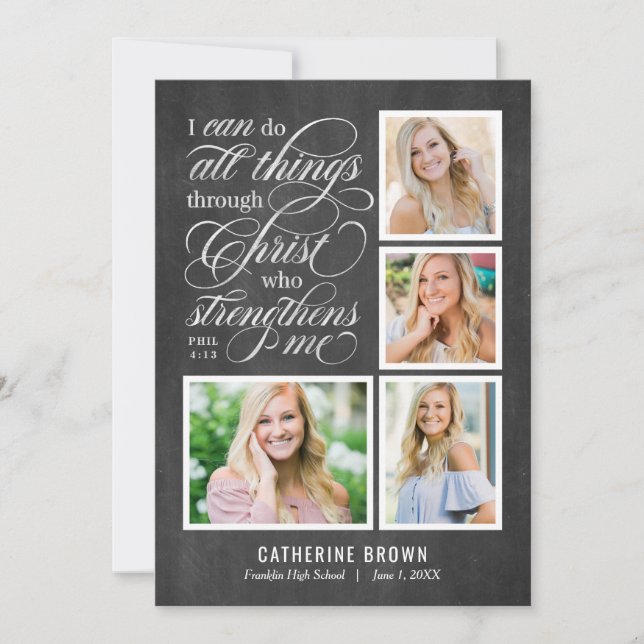 Strengthened Graduation Announcement Invitation (Front)