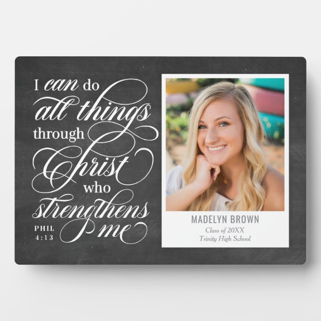 Strengthened Graduation Keepsake Desktop Plaque (Front)