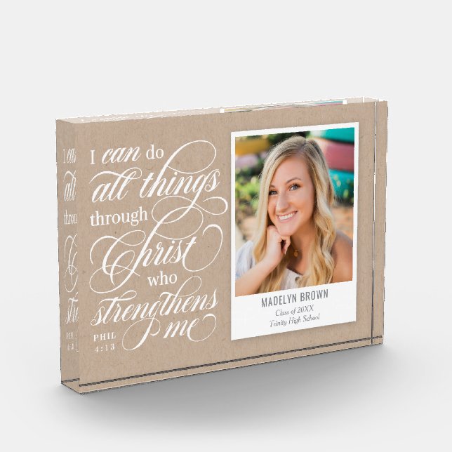Strengthened Graduation Keepsake Photo Block (Left)