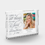 Strengthened Graduation Keepsake Photo Block<br><div class="desc">Great keepsake to remember this special milestone in life. Matching items can be found on our website: www.berryberrysweet.com or upon request.</div>