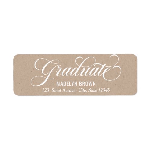 Strengthened Graduation Return Address Label