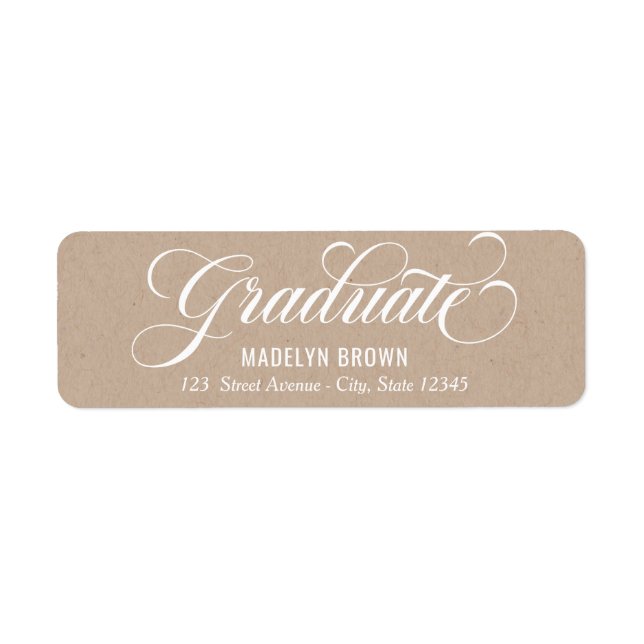Strengthened Graduation Return Address Label (Front)