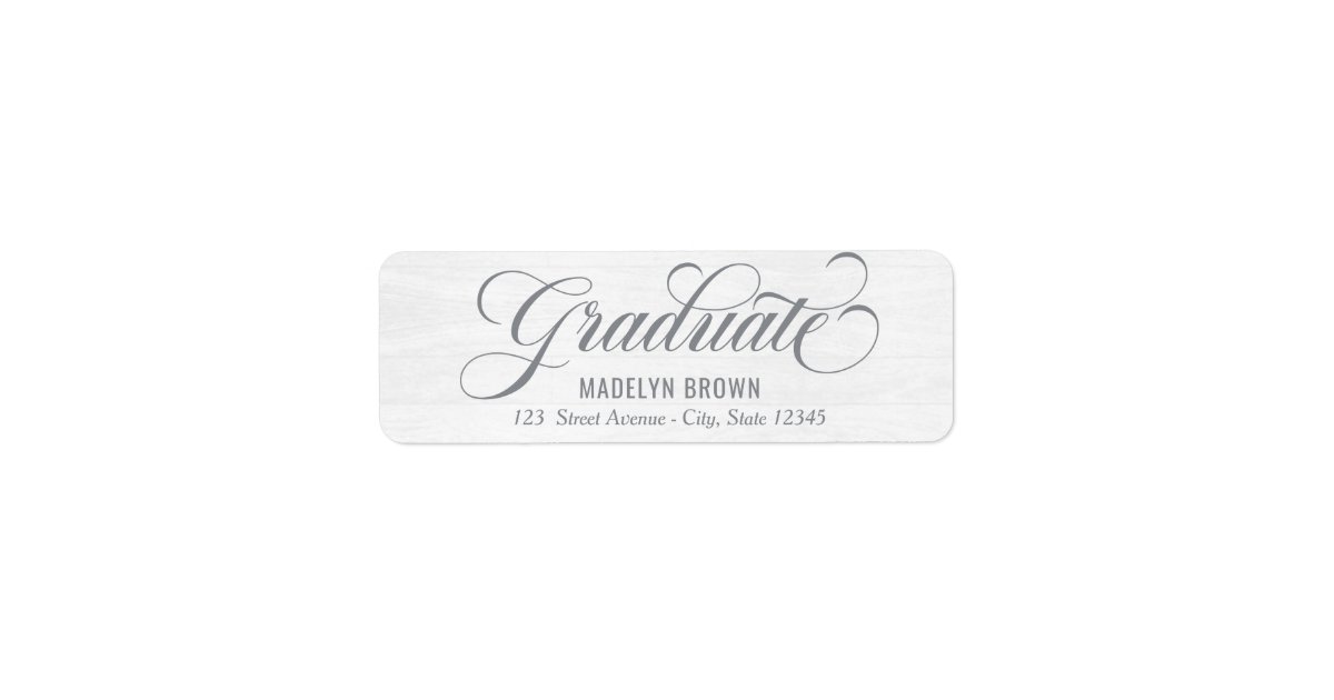 Strengthened Graduation Return Address Label | Zazzle.com