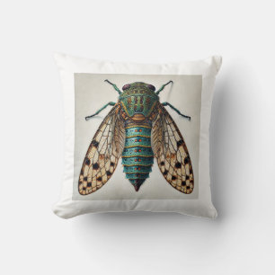 Strepsipteran Insect View from Above 180724AREF104 Throw Pillow