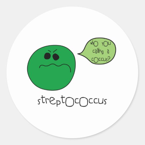 Streptococcus Classic Round Sticker