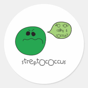 Streptococcus Classic Round Sticker