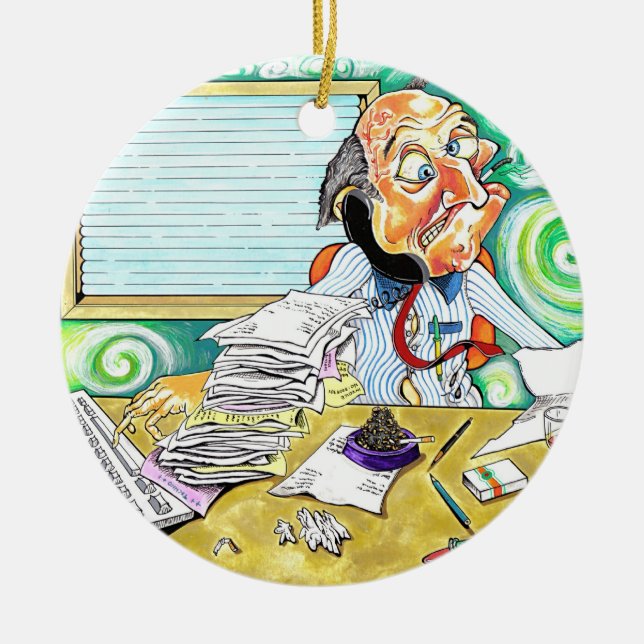 Stress Ceramic Ornament (Front)