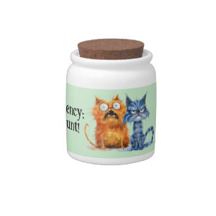 Stress Emergency Quirky Cats - Candy Jar