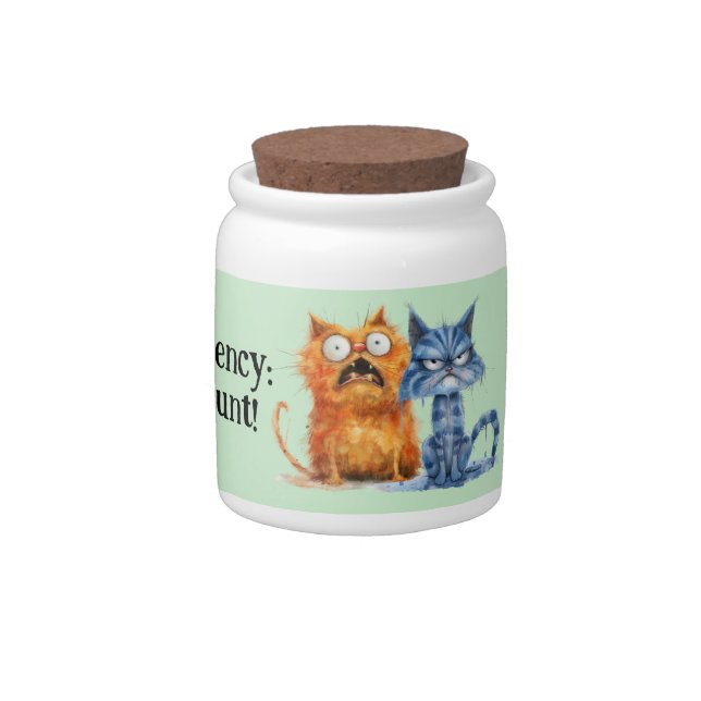 Stress Emergency Quirky Cats - Candy Jar (Right)