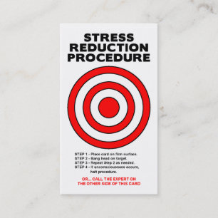 Stress Reduction Funny Business Card