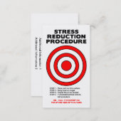 Stress Reduction Funny Business Card (Front/Back)