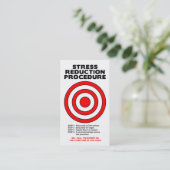 Stress Reduction Funny Business Card (Standing Front)