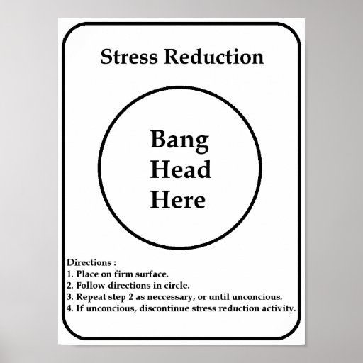 Stress Reduction Poster | Zazzle