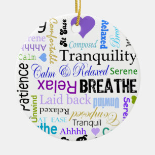 Stress-relief Calm & Relaxing Typography Ornament
