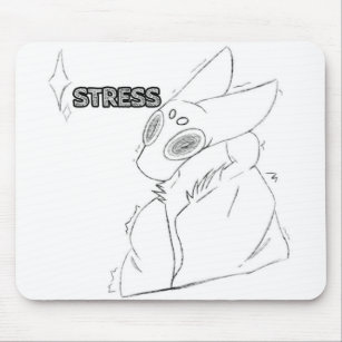 Stress Sparkle Furry Mouse Pad