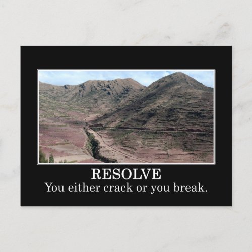 Stress will cause you to crack or break postcard