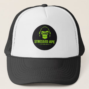 Stressed Ape Studios Green Logo Trucker Hat