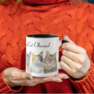 Stressed, Blessed, and Cat Obessed Coffee Mug