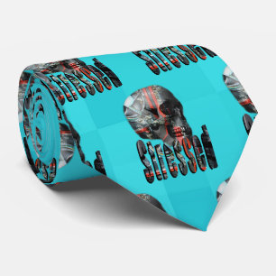 Stressed Computer Skull, Neck Tie