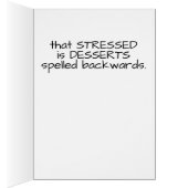 Stressed Desserts Sweet Tooth Stress Eating Cards (Inside (Right))