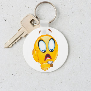 Stressed Emoji Keychain