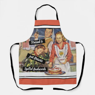 Stressed is Desserts Spelled Backwards Vintage Apron
