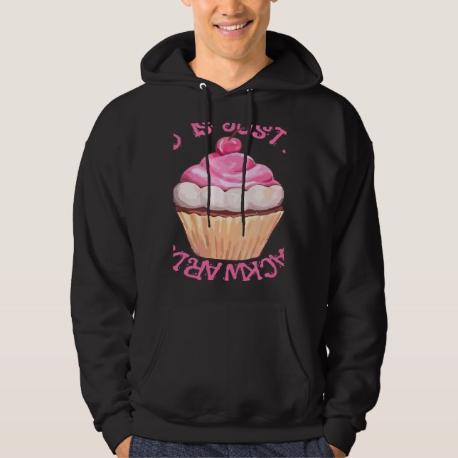 Stressed Is Just Desserts Backwards  Cupcake Hoodie (Front)
