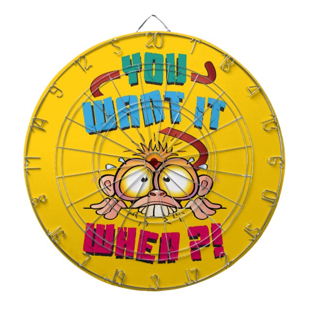 Stressed Monkey Dartboard (Front)