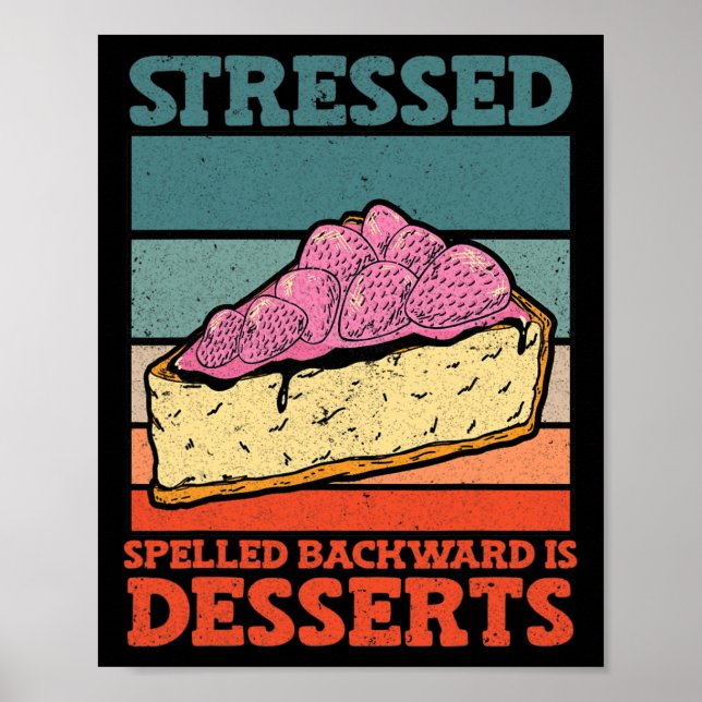 Stressed Spelled Backward Is Desserts Stress Aware Poster (Front)
