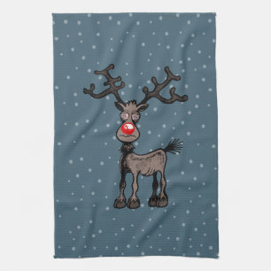 Stressful Christmas with Rudolf Kitchen Towel