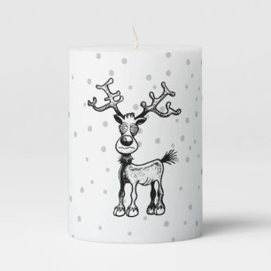 Stressful Christmas with Rudolf Pillar Candle