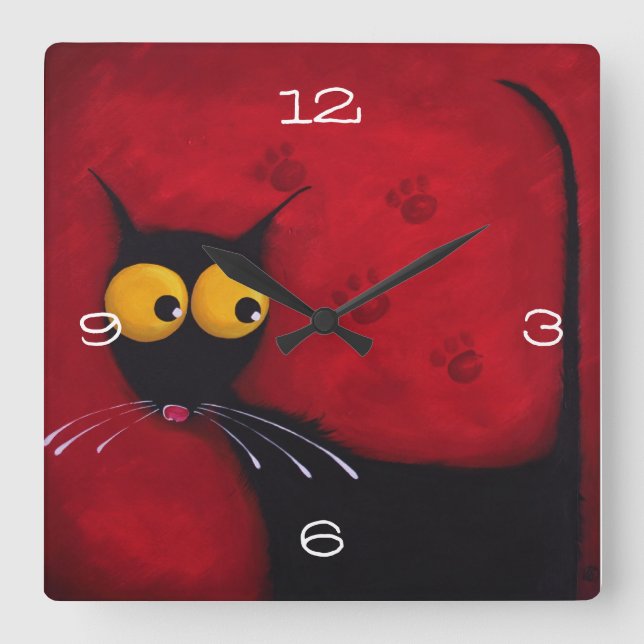 Stressie cat Clock (Front)