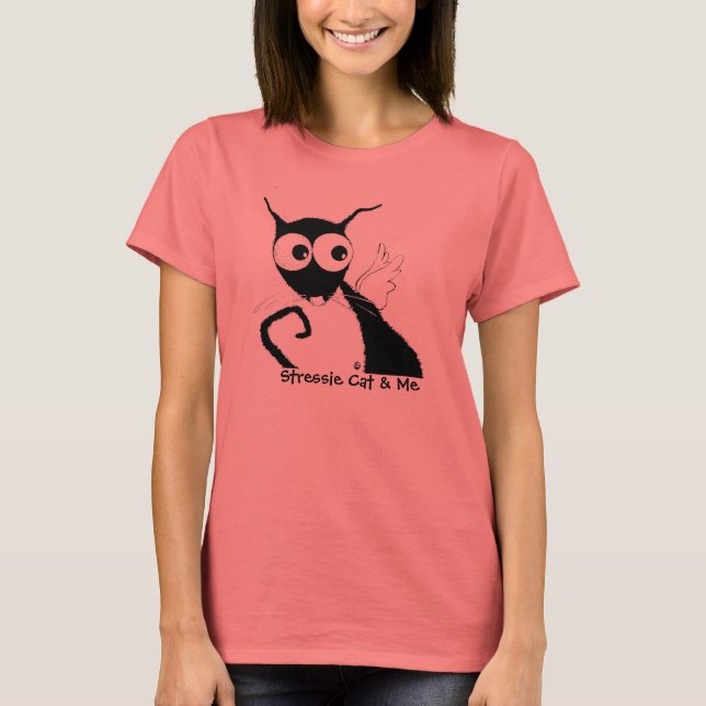 Stressie Cat & Me T-Shirt (Front)