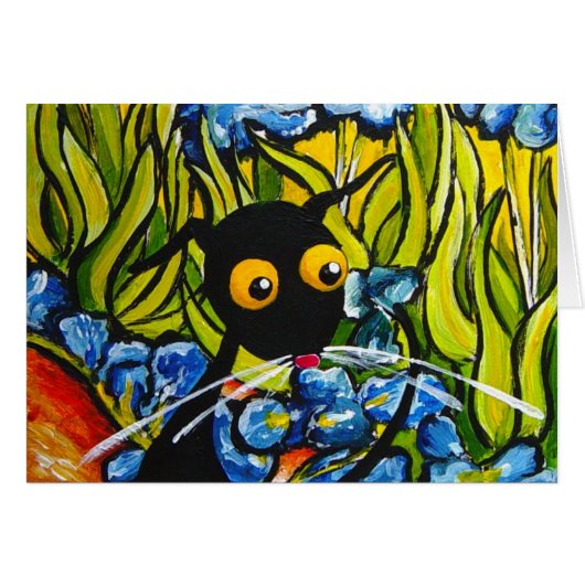 Stressie in the Irises Cards (Front Horizontal)