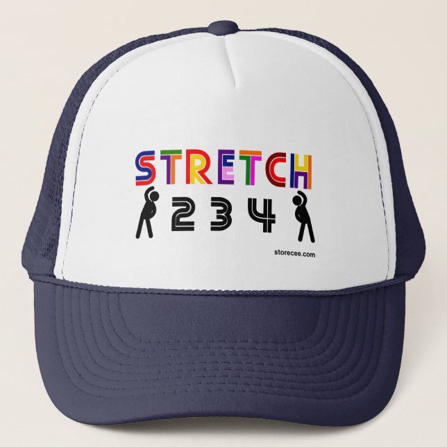 Stretch 2, 3, 4 trucker hat (Front)