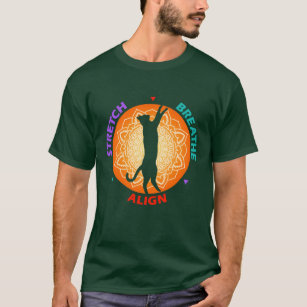 Stretch Breathe Align Cat Silhouette T-Shirt